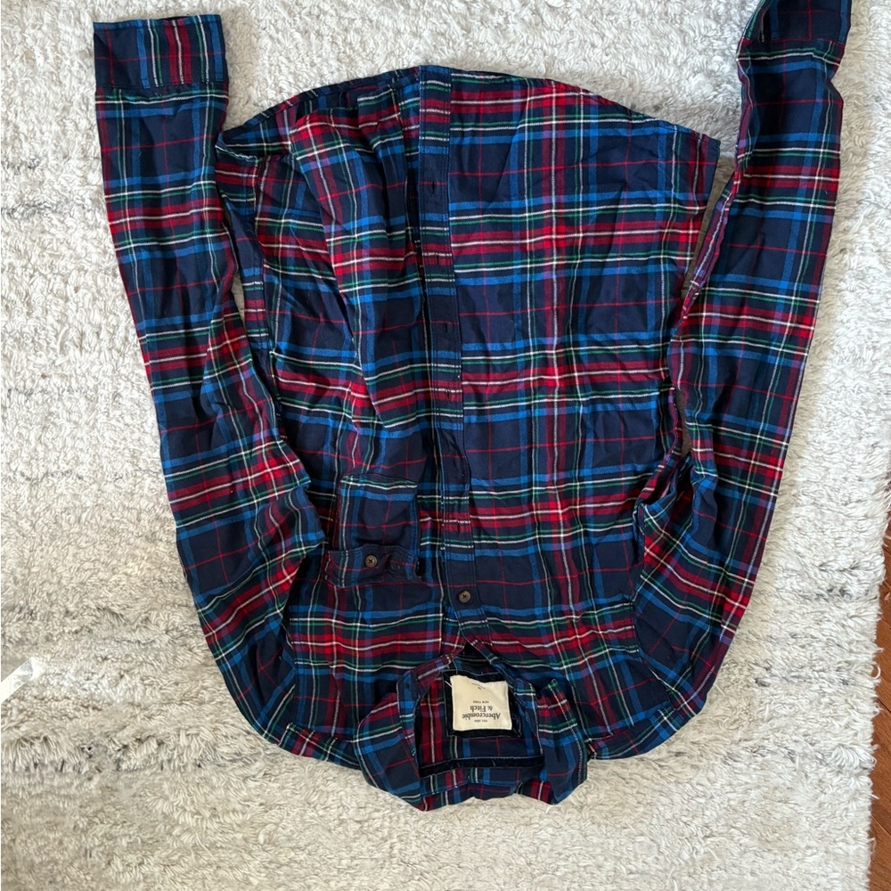 Plaid Button-Up Shirt
